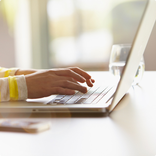 Healthcare typing on the computer